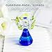 HDCRYSTALGIFTS Blue Crystal Angel Figurine,Glass Guardian Angel Statue Gifts for Women, Art Collectible Figurines for Home Decor