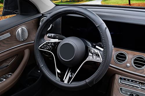 Steering Wheel Cover By Autopect - Stylish Design With Microfiber Leather, Universal 15 Inch, Breathable, Anti-Slip, Oderless And Soft Grip For Cars, Trucks, And Suvs. #TOP2