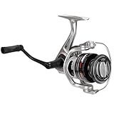 Lew's Laser SG Speed Spin Freshwater Spinning Fishing Reel, Size 400 Reel, Right or Left-Hand Retrieve, 5.2:1, Zero Reverse 1-Way Clutch Bearing, Silver