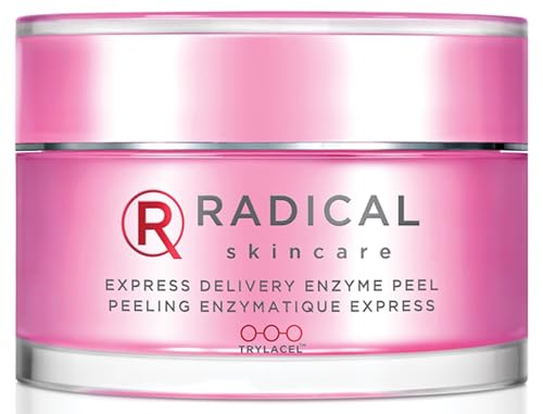 Radical Skincare Express Delivery Facial Enzyme Peel Mask Cleanser Exfoliator - Reveal Smooth, Supple, Polished Skin In Minutes | Paraben & Cruelty Free | Clinically Proven Results (1.7 oz)