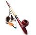 Extra Long Churchwarden Tobacco Peace Pipe 17" - with Indian Spirit Feathers & Beads - Hand Made