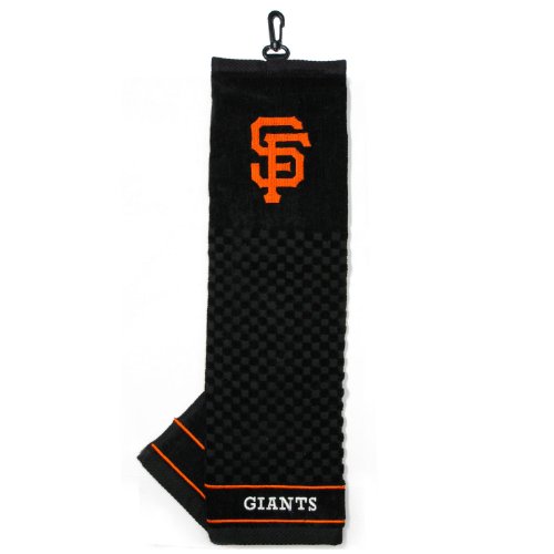 Team Golf MLB San Francisco Giants Embroidered Golf Towel Embroidered Golf Towel, Checkered Scrubber Design, Embroidered Logo #1