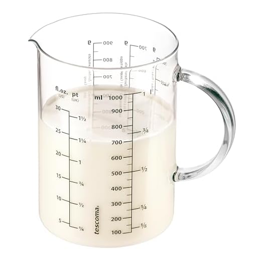 Tescoma Glas-Messbecher Delicia, 1 l, hitzebeständiges Borosilikatglas