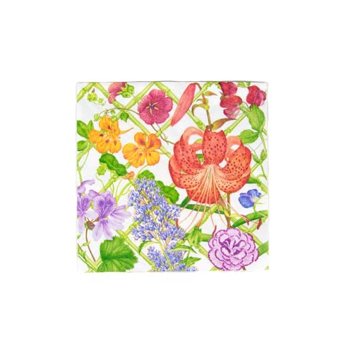 Caspari Floral Trellis Dinner Napkins - 20 Per Package, 2 Packs
