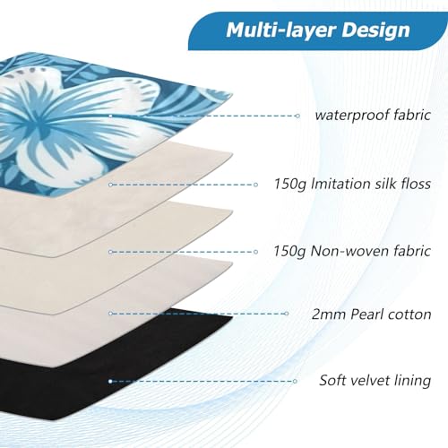 Funda para portátil de 13-14 pulgadas Hawaii Blue Flowers miniatura 4