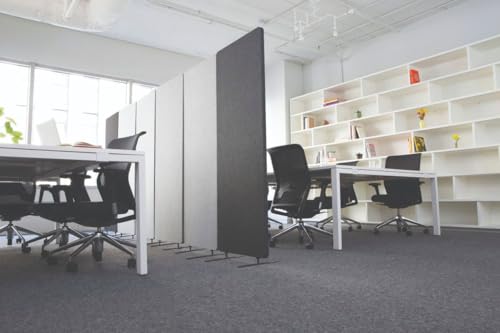 Stand Up Desk Store ReFocus Freestanding Noise Reducing Acoustic Room Wall Divider Office Partition (Ash Grey, 23.6" x 66", Zippered Extension Panel) - Thumbnail 4