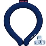 Genki Ice ネッククーラー 2025年増量両面カラー大進化! 24℃凍結 クールリング クールネックリング PCM 首 冷却 首ひんやりグッズ 冷却グッズ 大人 子供 L M S XS 熱中症対策 暑さ対策グッズ 日本の企業 屋外 キャンプ アウトドア (M, ロイヤルネイビー)
