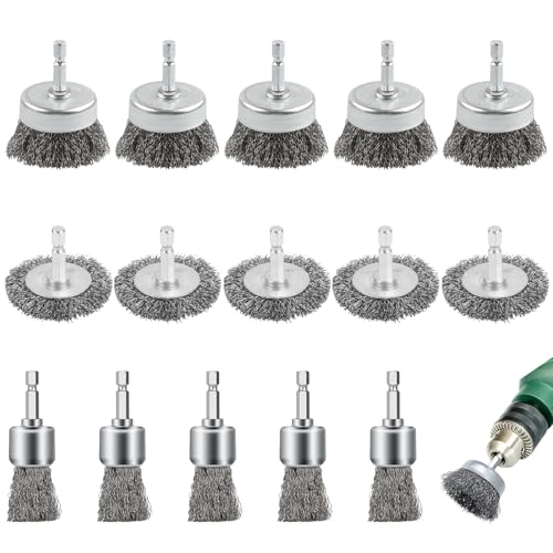 Brosses métalliques pour perceuse tige hexagonale meuleuse angle acier inoxydable