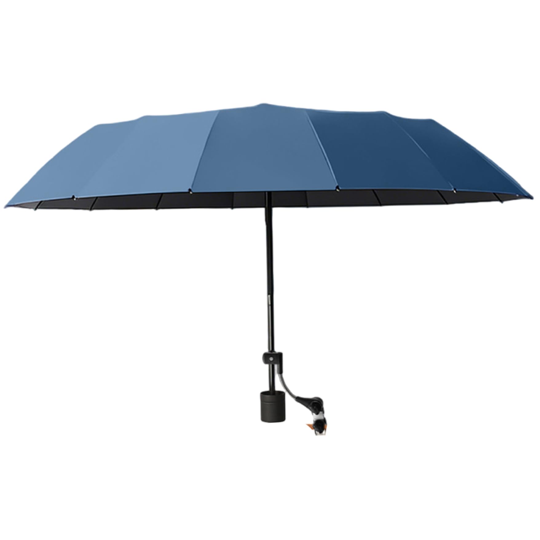 Uanqfegy 360° Adjustable Portable Clip on Umbrella for Chair – Sun Shade with Clamp for Beach Camping and Outdoor Chairs, 45.28"(Blue)