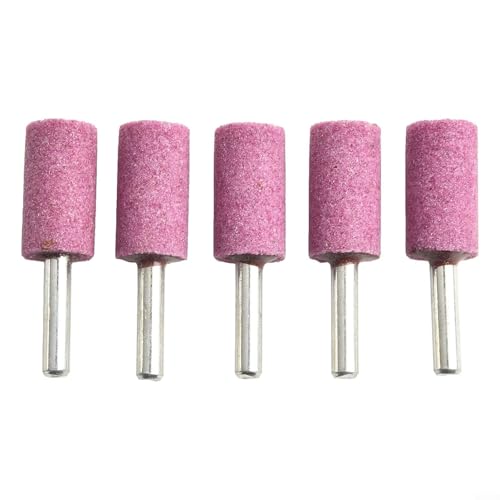 High Hardness Chrome Corundum Polishing Abrasive Stone 6mm Shank Wear Resistant Grinding Tool for Jade Wood Metal Industrial Renovation Work(6x16)