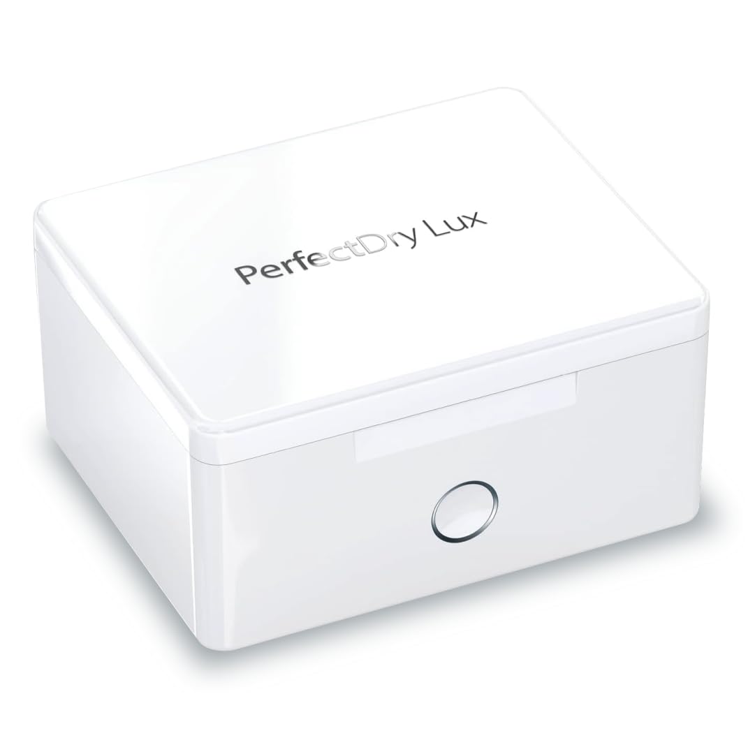 PERFECTDRY LUX - Box UV Electric Dehumidifier Automatic UV Sterilizer for Disinfecting and Cleaning Hearing Aids, AirPods, Portable Box Dry Ultraviolet Cleaning