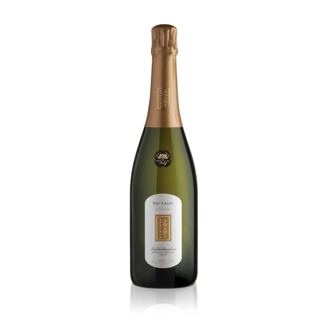 Adami Dei Casel - Valdobbiadene Prosecco Superiore Docg Extra Dry - Elegante e Raffinato – 11% vol. 0,75l - 3 bottiglie