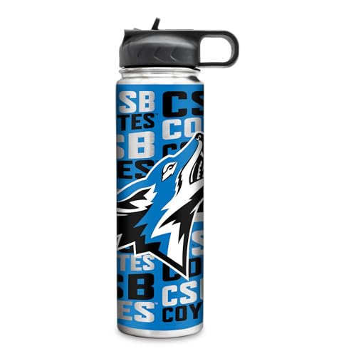 Rico Industries NCAA Cal State San Bernardino Coyotes Standard 22oz Stainless Steel Tumbler with Lid - Great For Coffee, Tea, Water or Cocktails