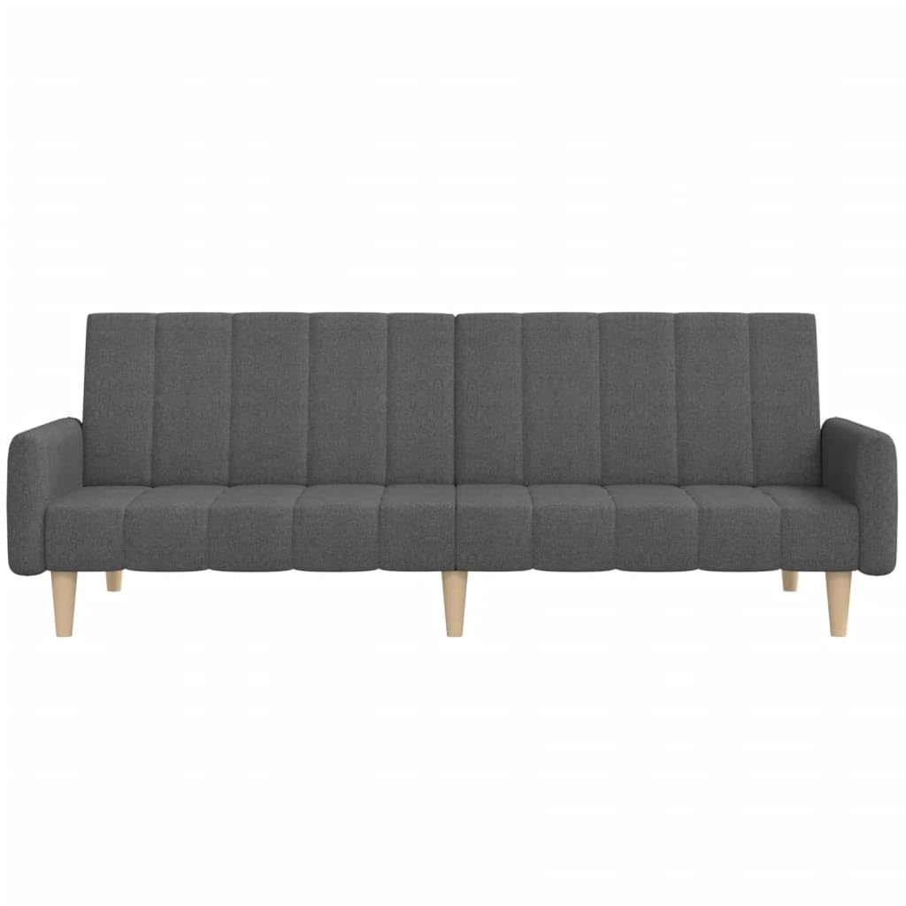 Schlafsofa 2-Sitzer, Dunkelgrau Stoff, Verstellbare Rückenlehne, Platzsparendes Design für Wohnzimmer, Gästezimmer, 220x84.5x69 cm