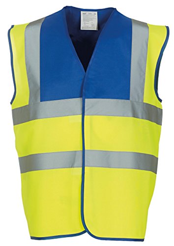 Chaleco para hombre azul royal canesú amarillo Yoko talla M que evita restricciones