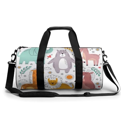 Sac de sport gym pour ranger vos affaires avec motif animal ludique
