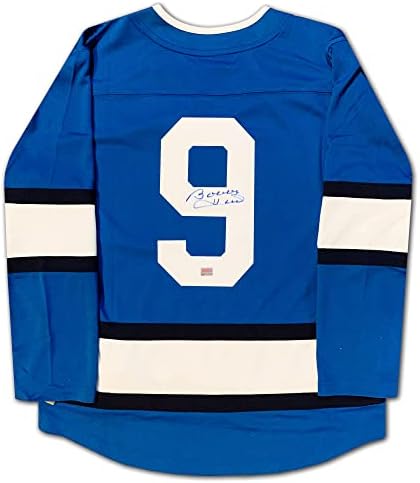 Bobby Hull Autographed Winnipeg Blue Alternate Jersey β Signed Hockey Memorabilia Collectible (Size L or XL) - 1