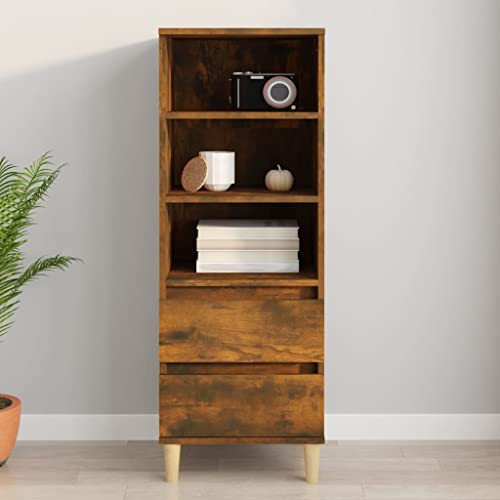 JHQHSM Mobile da Cucina Mobile salotto Mobile contenitore Mobiletto multiuso Credenza Rovere Fumo 40x36x110 cm in Legno Multistrato Adatto per il soggiorno la sala da pranzo il corridoio e l'ufficio JHQHSM Mobile da Cucina Mobile salotto Mobile contenitore Mobiletto multiuso Credenza Rovere Fumo 40x36x110 cm in Legno Multistrato Adatto per il soggiorno la sala da pranzo il corridoio e l'ufficio