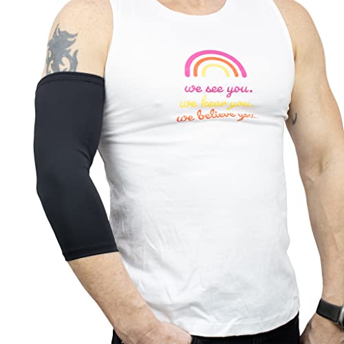 Image of BLACK Unisex Ultra Support Sleeve 2-Pack, PICC Line Cover, Continuous Glucose, Insulin Monitoring, Infusion, Soft and Sweat-Wicking Arm Band 2X-LARGE