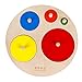 TOYANDONA Montessori Geometrische Puzzle Bord Mehrere Form Puzzle Knopf Holz Puzzle Bord Größe Spiel Spiel Vorschule Lernen Material für Kinder Kleinkinder