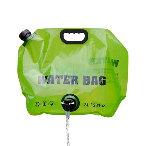 Water Bag for Hiking - 8L Foldable Reusable Storage - Water Container with Spigot - for Hiking Fishing Hunting Travel Beach Cruise Hydration Drinking