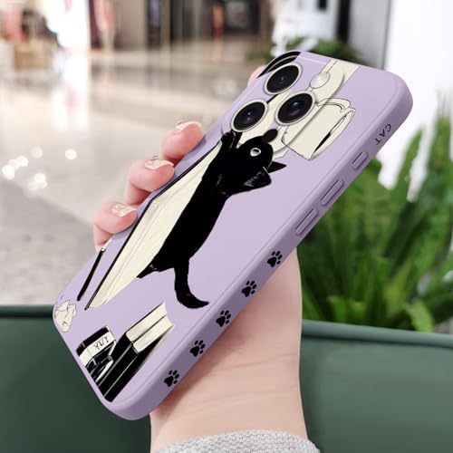 Coque silicone iPhone 16 Pro violette antichoc et doublure microfibre