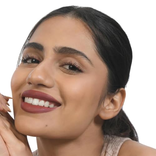 Image of Kiro Moist Matte Lipstick - Nude Garnet (Soft Wine), 4.2g | Super-Pigmented, Long-Lasting, Moisturizing, Non-Drying, Non-Feathering, Smudge Proof | Skin Care Infused with Natural Oils