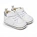 Sekantrol Baby Boys Girls First Walker Crib Newborn Shoes, Soft Rubber Sole Infant Sneakers Fashion High-Top Non-Slip Toddler Dress Moccasins Shoes (011-White, Infant, 6-12 Months, Medium)