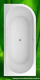 Vasca da bagno 180 x 80 COMA L + piedini + scarico + fissaggio – vasca da bagno rettangolare in acrilico