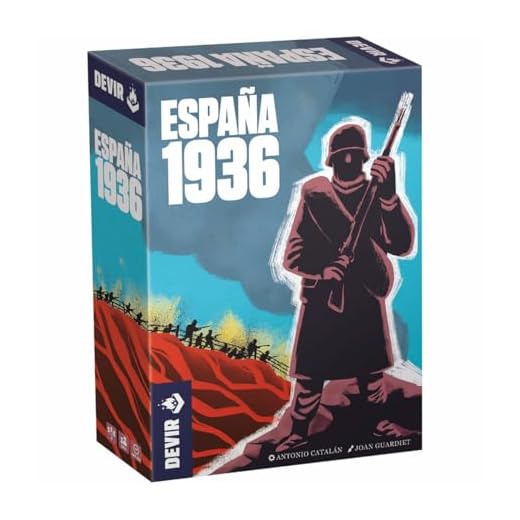Devir - España 1936 Board Game, Historical War Strategy & Civil War Simulation Game, 2 Player Tactical Wargame for Teens and Adults, Ages 14+, 180 Playtime, (English/Spanish Version)