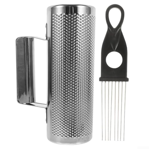 Instrumento profesional de guiro latino hecho de acero inoxidable con raspadores para músicos e intérpretes (3 8 pulgadas)