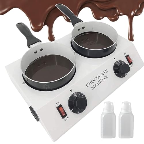 Máquina eléctrica para fundir chocolate doble olla 80W miniatura 1