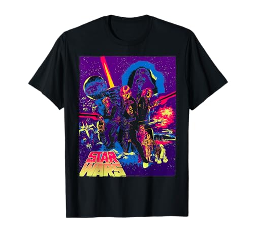 T-shirt Star Wars Psychedelic Hope en coton premium et motif artistique