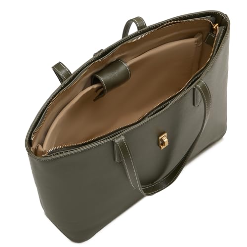 Image of Miraggio Sabine 16 Inch Laptop Tote Bag For Women Office Use | Office Tote Bag With Padded Laptop Sleeve And Zipper Closure | Stylish Totes