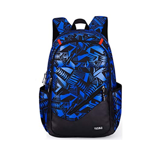 HUOQILIN Sac À Dos Étudiant Coréen Oxford University Pupils Junior High School Bag (Color : Black Blue) Cover