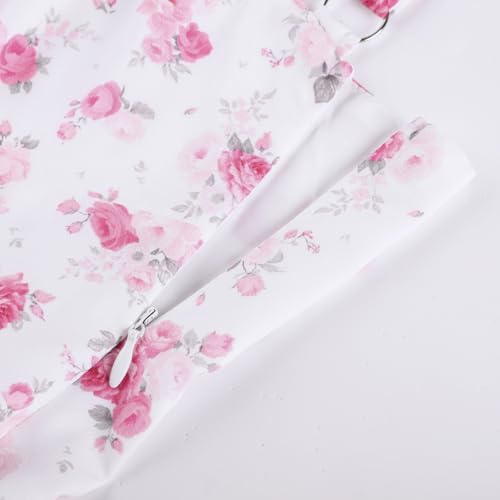 Image of Scarlet Darkness Floral Mini Corset Dress for Women Teen 2026 Summer Spring Flowy A-Line Sundress with Pockets