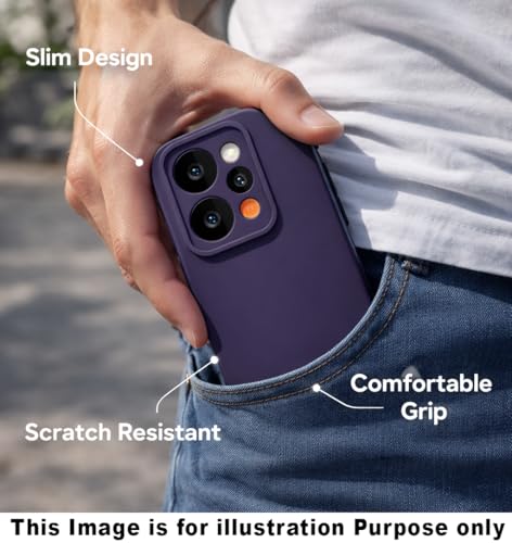 Image of Liquid Silicone Back Cover Case for OnePlus Nord CE6 Lite 5G | Soft Micro-Fibre Inside | Camera Protection Bump | Shockproof Back Cover Case for OnePlus Nord CE6 Lite 5G (Purple)