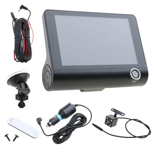 DVR de voiture 3 caméras avec grand écran de 4 pouces pour vision intégrale