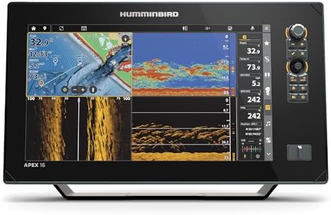 Humminbird APEX 16 VX CHO GPS Fish Finder with LakeMaster and CoastMaster VX Maps and MEGA Side Imaging+ (Control Head Only)
