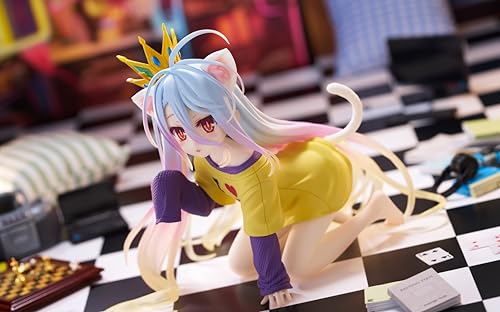 Taito-No Game No Life Desktop Cute Figure - Shiro (Cat Ear T-Shirt Ver.) by Taito - Image 2