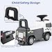 Licensed Scania Ride on Push Car by INFANS with 3 Sound Effects, Storage, Toddler Sliding Police Truck, White