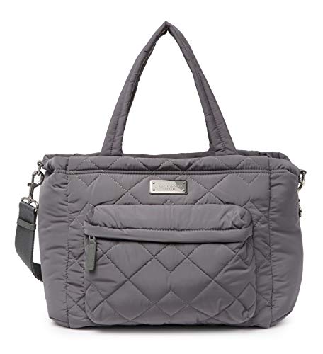 Marc by Marc Jacobs Crosby Nylon Quilted Diaper Bag (Dark Grey)
