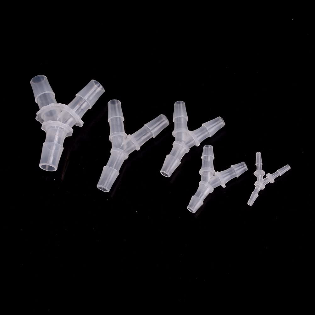 Food Grade Silicon Tubing 3/8" ID x 5/8" OD 10 Feet High Temp Pure Silicone Hose Tube +Plastic Barb Equal Y Tee 3/8" hose ID Polypropylene pipe connectors