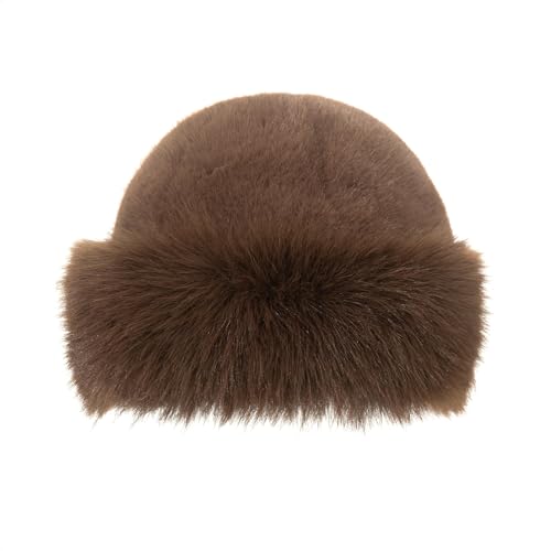 Dufnfn Women's Faux Fur Bucket Hat