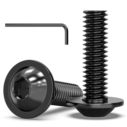 Image of 20 Pcs M6 x 20mm Flanged Button Head Screws Socket Bolts