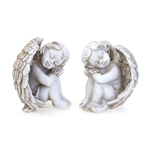 2 st. deko ängel figur sittande sovande i setet 8 cm, polysten vit, vacker engelelfigur skyddsängel engelsk dekorativ ängel engelska drömmar