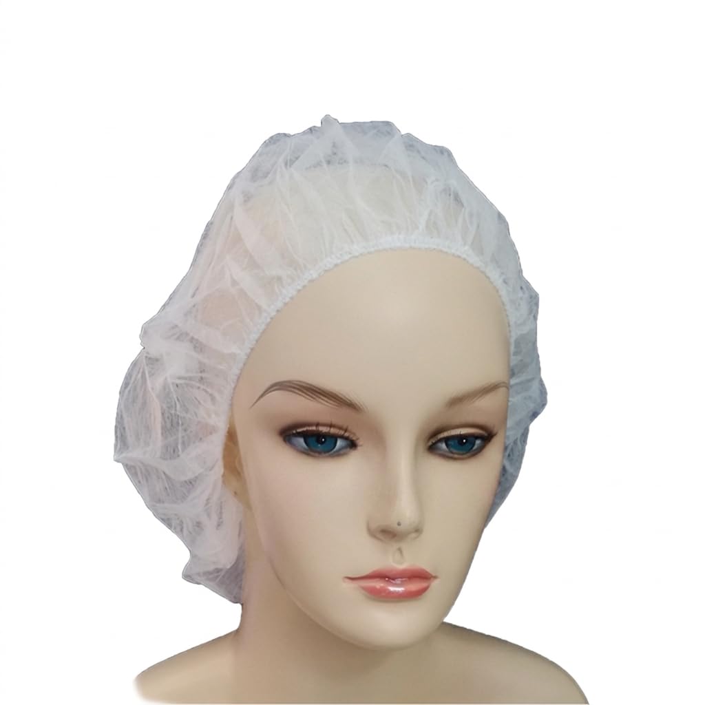 Gorros Integrales Desechables 53 cm | Caja 500 Unidades | Polipropileno TST 20 g/m² | Hipoalergénicos Sin Látex | Uso Alimentario, Sanitario y Laboratorio