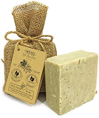 Dr.Ancient Kantaron St. John'S Wort Soap Bar Organic Natural Vegan Traditional Handmade Antique - Effective For Nappy Rash, Minor Burns, Healing In The Wounds - Absolutely No Chemicals!