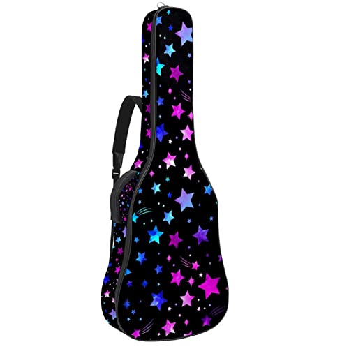 Sac à dos guitare acoustique étanche avec rembourrage épais et doux motif constellation