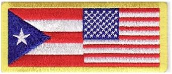 American Flag Puerto Rico Flag Patch, Puerto Rican Patches